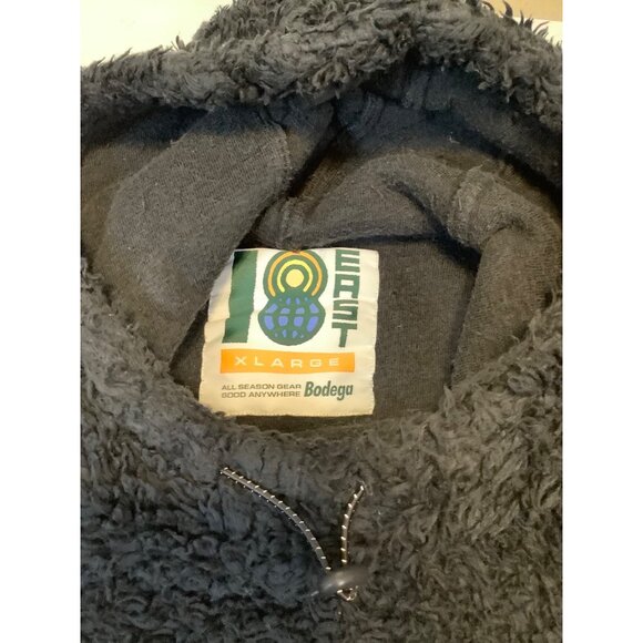 Bodega x 18 East Good Anywhere Sherpa Fleece Black Hoodie Pullover Unisex XL GUC - Picture 5 of 9